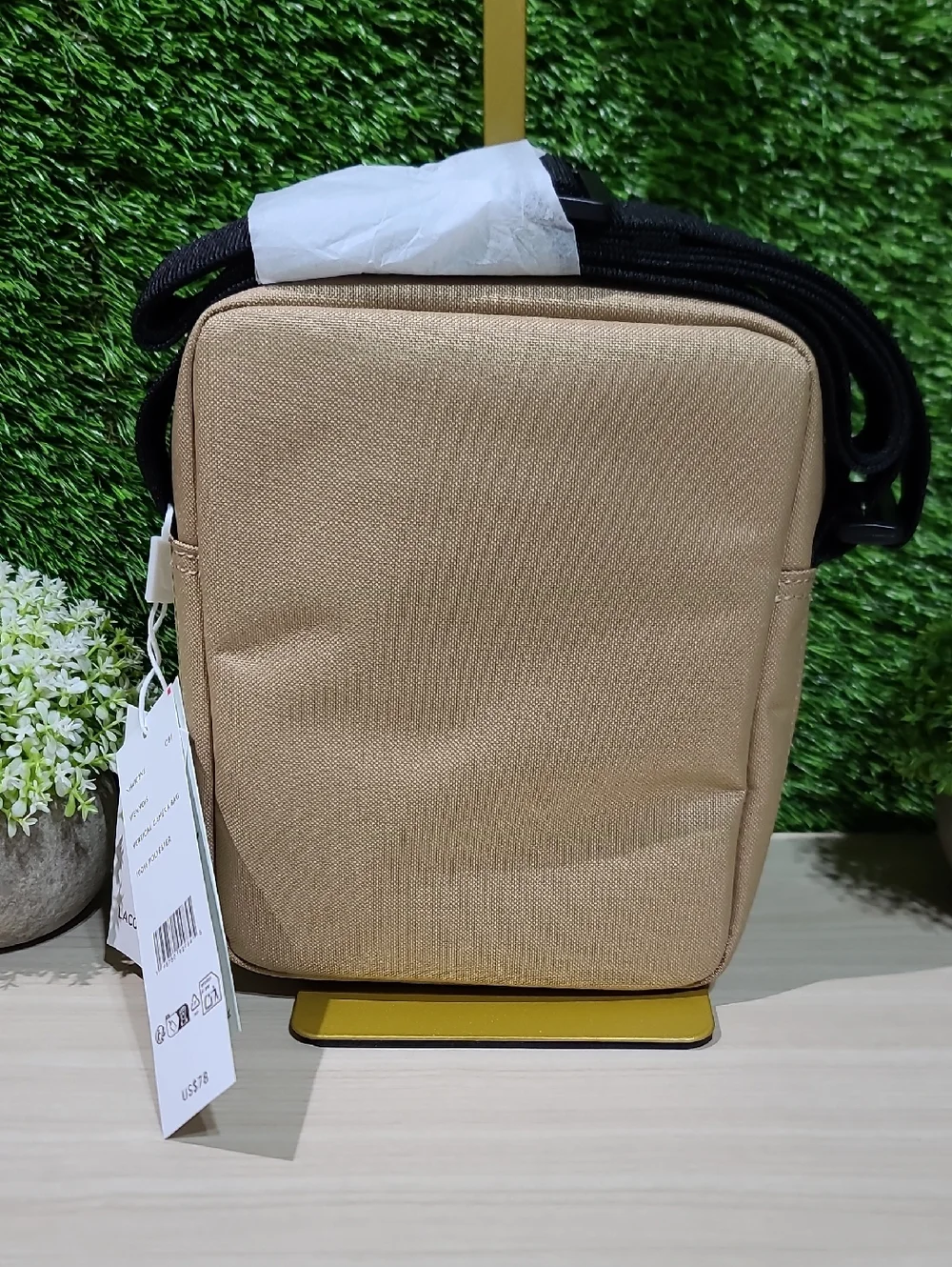 Lacoste Neocroc Vertical Camera Bag - Viennois Beige NWT